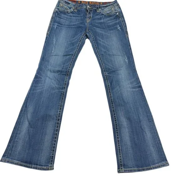 Rock Revival Cole Bootcut Jeans Blue Waist 29 - Picture 9 of 10